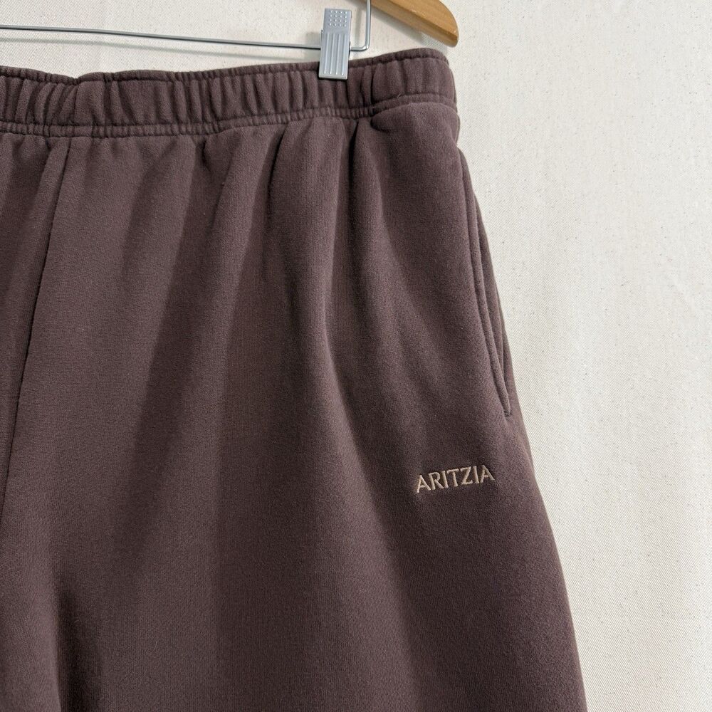 TNA Sweatfleece Jogger Pants Womens Large Brown Mega Fit Aritzia Sweatpants - Picture 4 of 10